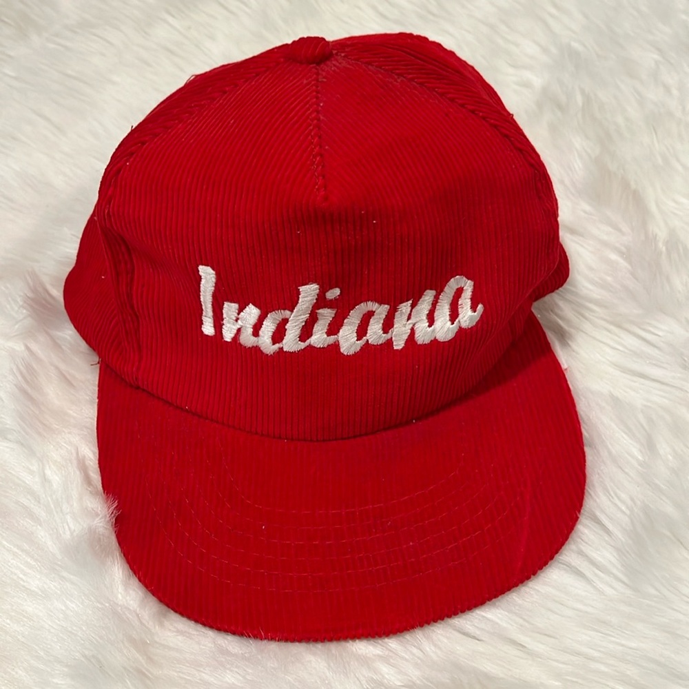 Vintage Speedway Indiana Baseball Cap Hat Velvet Strapback University One Size